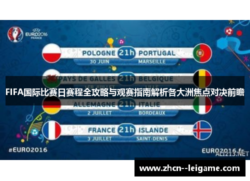 FIFA国际比赛日赛程全攻略与观赛指南解析各大洲焦点对决前瞻 FIFA国际比赛日赛程全攻略与观赛指南解析各大洲焦点对决前瞻